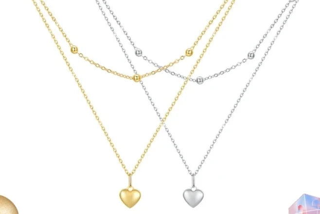 Heart Double Layer Choker