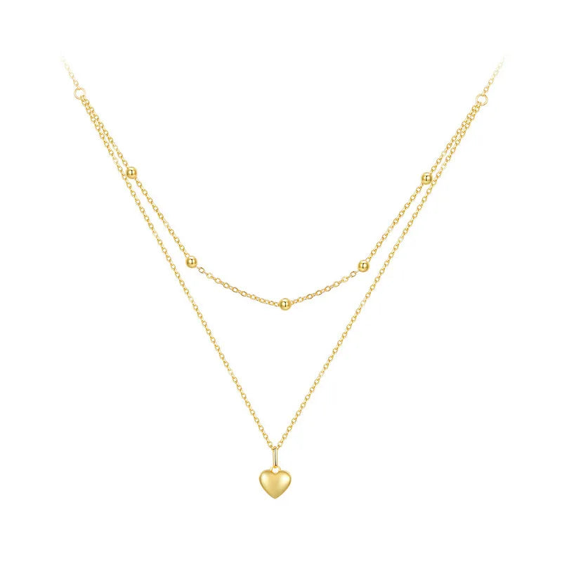 Heart Double Layer Choker