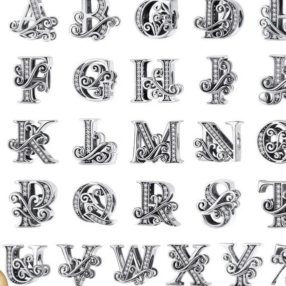 Silver Letter Vintage A to Z