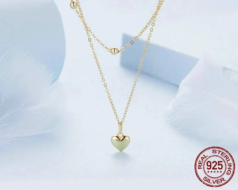 Heart  Double Layer Choker